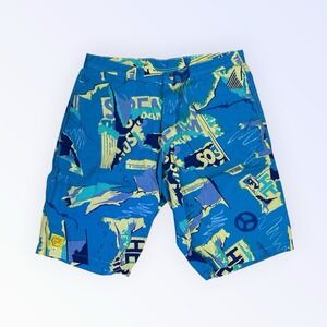 Vintage Gotcha Platts Surf Style Board Shorts MENS 35 SURF PRINT